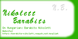 nikolett barabits business card